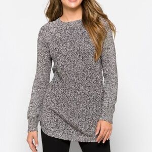 RD Style - Women's Rowca Elbow Patch Sweater - XL. Black and white